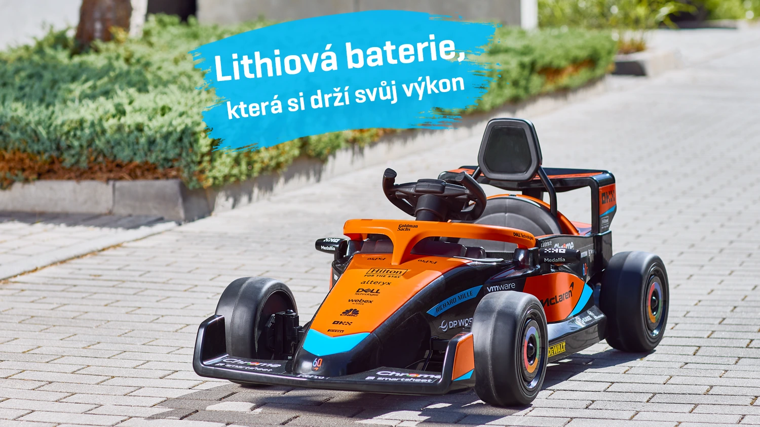 Lithiová baterie – vydrží až dvě jízdy vyjet