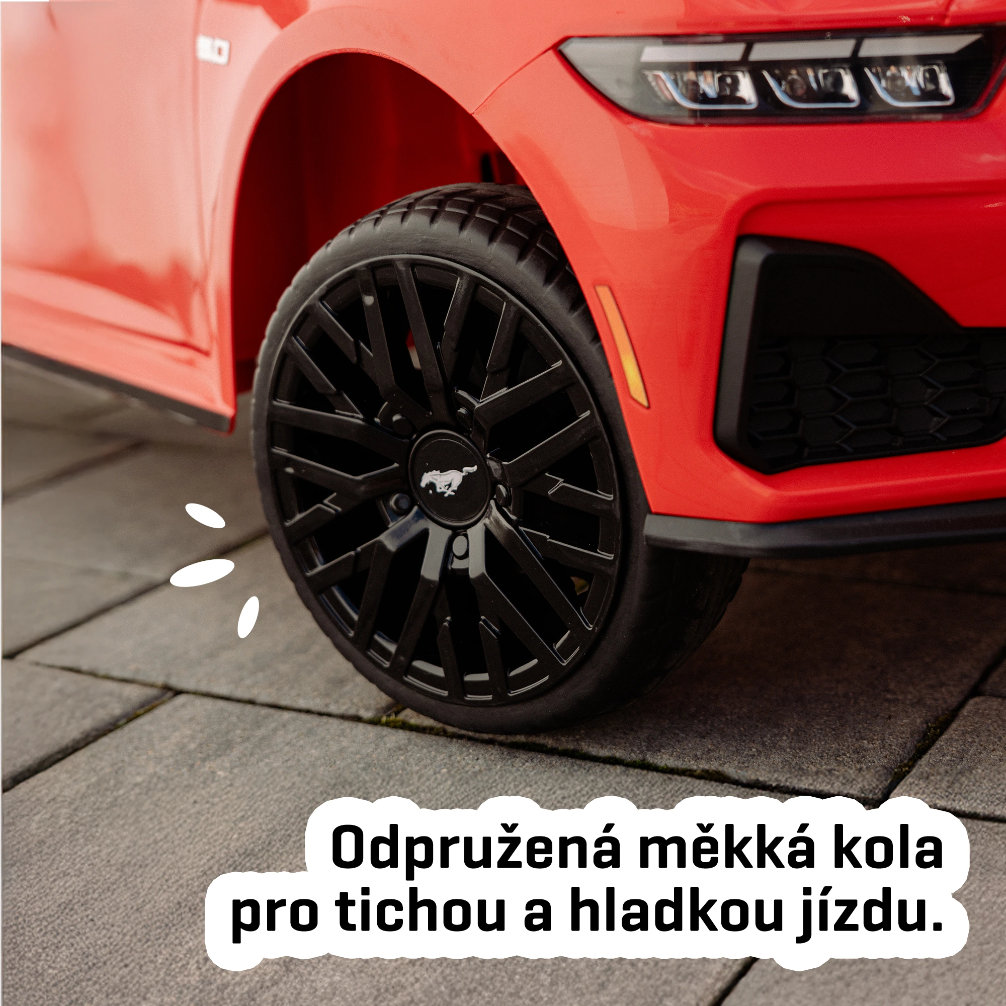 Odpružená měkká kola pro tichou a hladkou jízdu