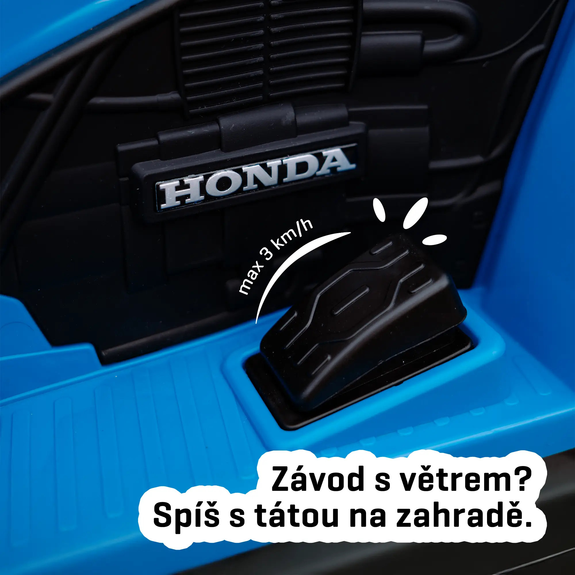 Závod s větrem? Spíš s tátou na zahradě