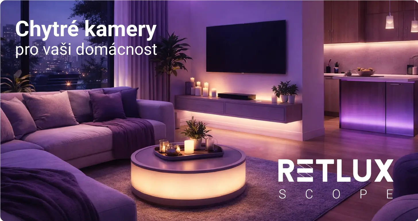 Chytré kamery pro vaši domácnost – RETLUX SCOPE, obývací pokoj