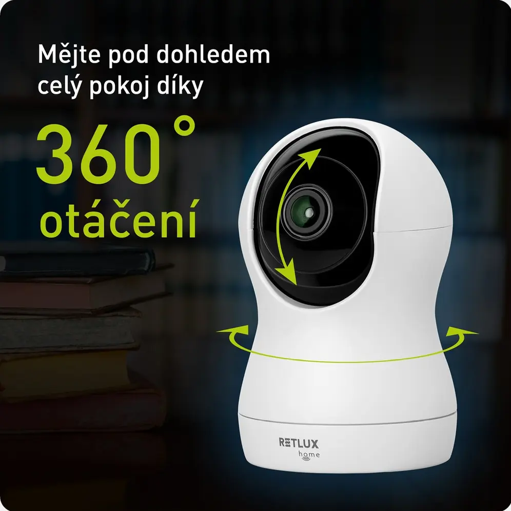 360° otáčení – mějte pod dohledem celý pokoj