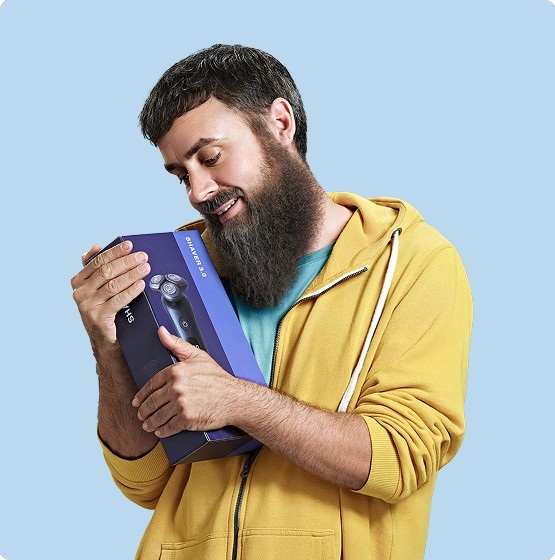 Ilustrativní obrázek muže se strojkem