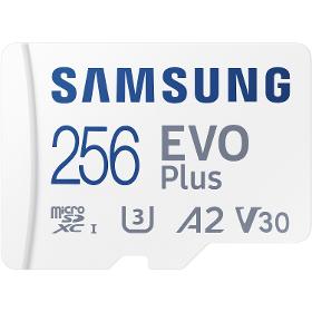 SAMSUNG MicroSDXC 256GB EVO Plus+SD ad