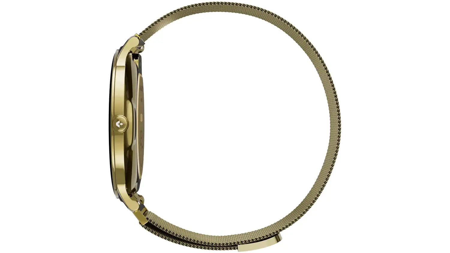 Chytr&eacute; hodinky Garett Verona 2 Gold Mesh Steel pohled ze strany
