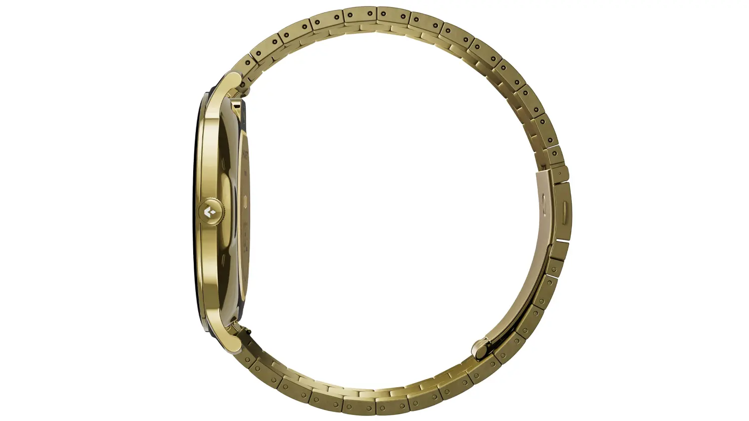 Chytré hodinky Garett Verona 2 Gold Solid Steel pohled ze strany