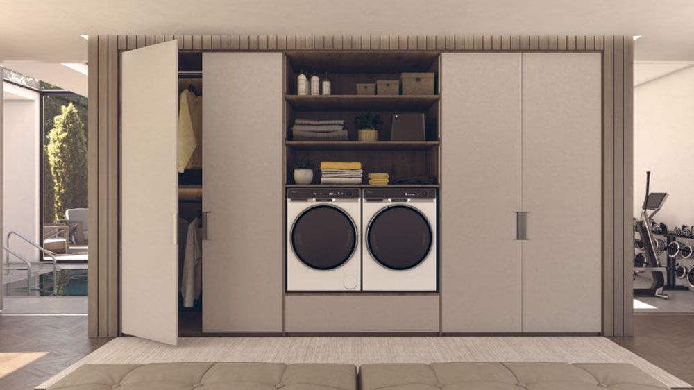 sušička s pračkou zabudovaná v šatní stěně_02