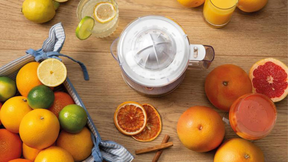 Lis na citrusy Gorenje CJ30E s citrusovými plodmi, pohľad zvrchu_04