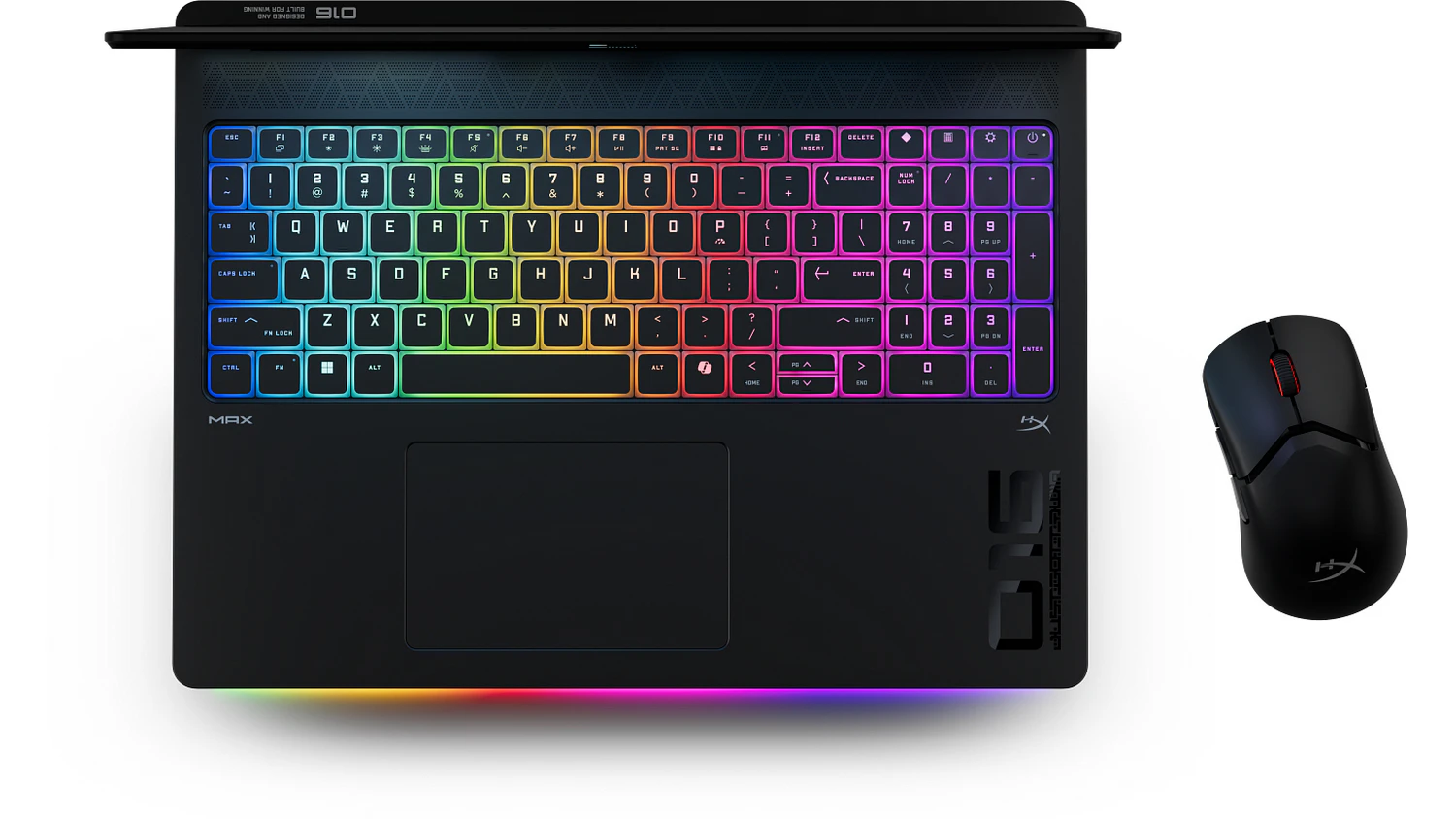 Herný notebook HP OMEN MAX 16-ak0002nc čierny (C2FF2EA) pohľad zhora