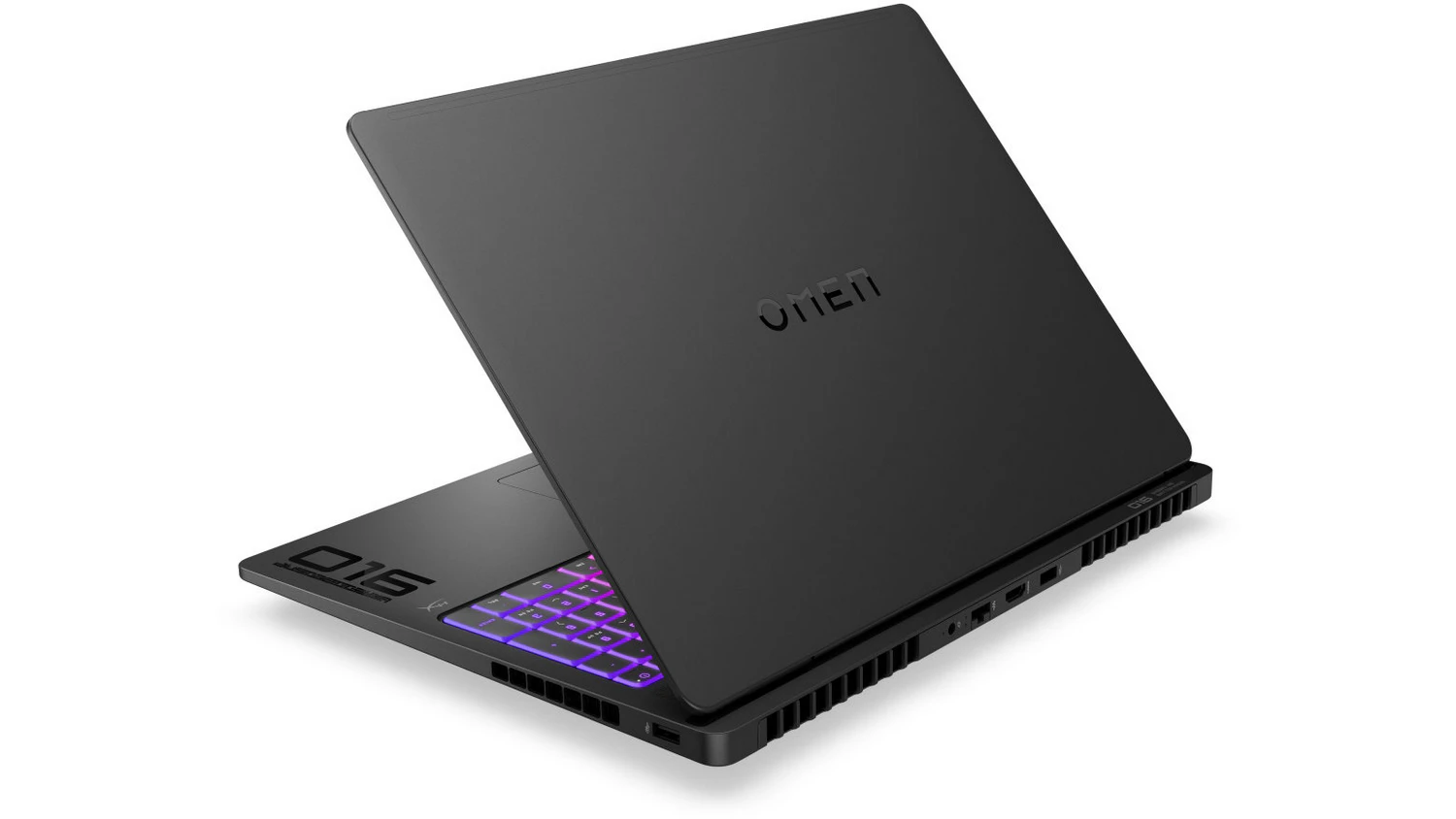 Herný notebook HP OMEN MAX 16-ak0002nc čierny (C2FF2EA) pohľad šikmo zozadu