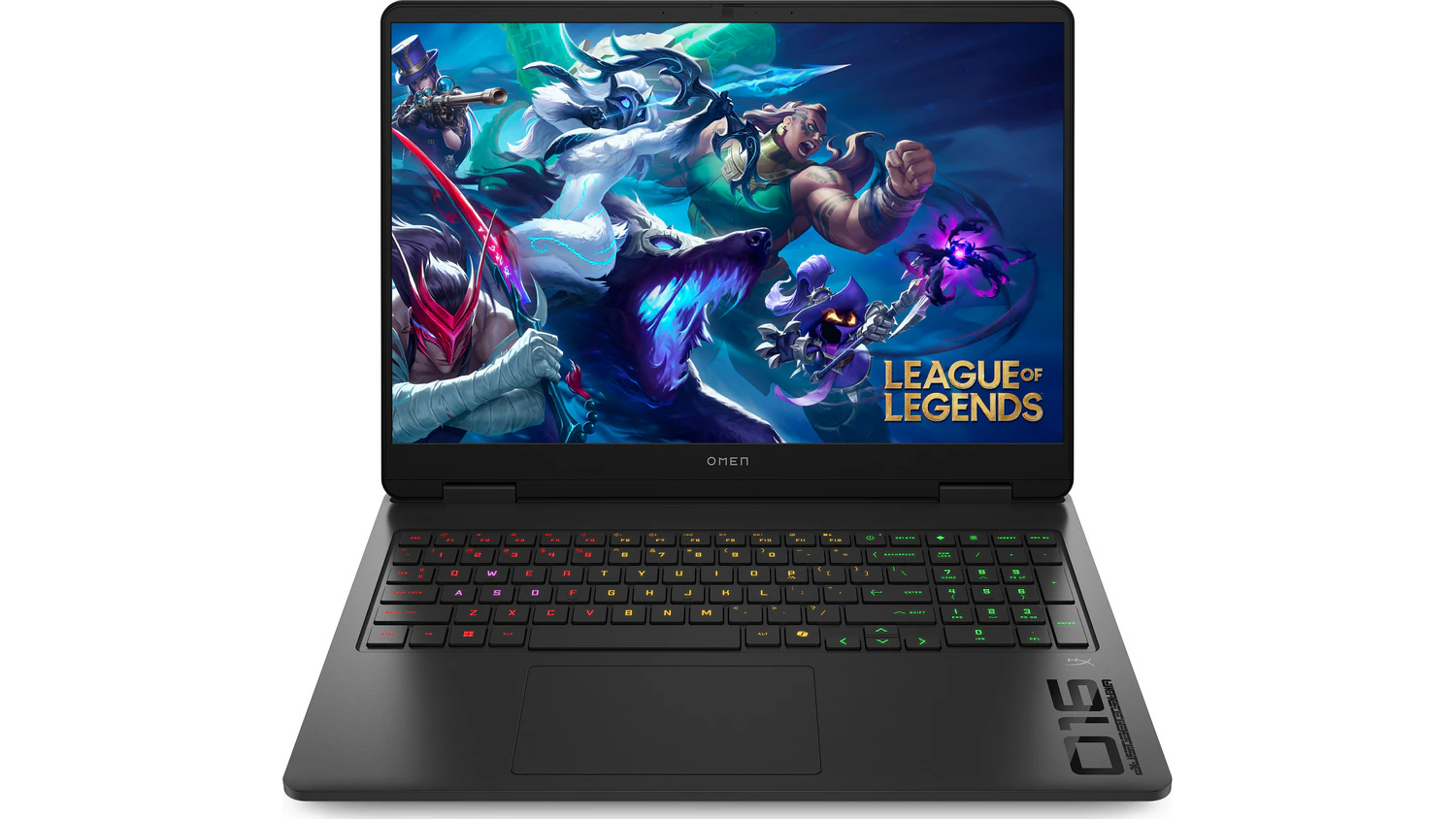 Hern&yacute; notebook HP OMEN SLIM 16-an0074nc čierny pohľad spredu