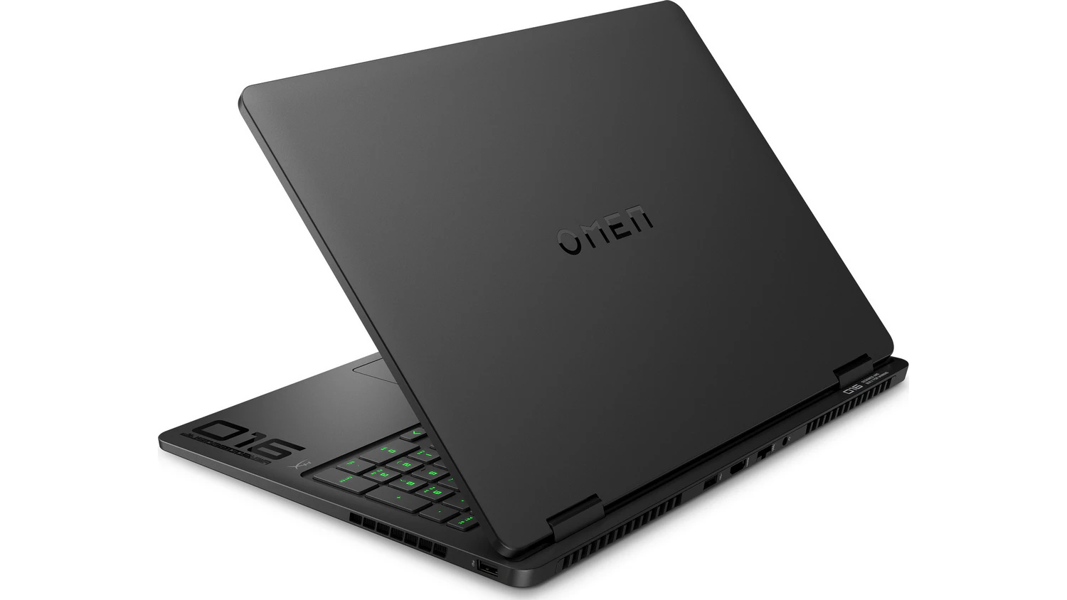 Hern&yacute; notebook HP OMEN SLIM 16-an0074nc čierny pohľad zozadu