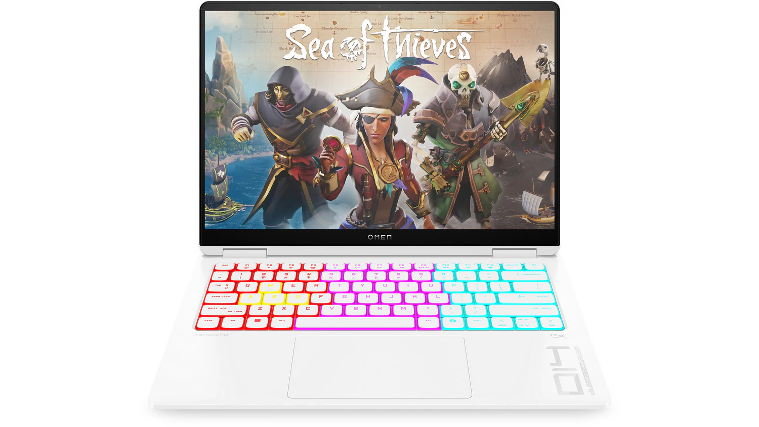 Notebook HP OMEN TRANSCEND 14-fb1072nc biely (C2FD0EA) pohľad spredu