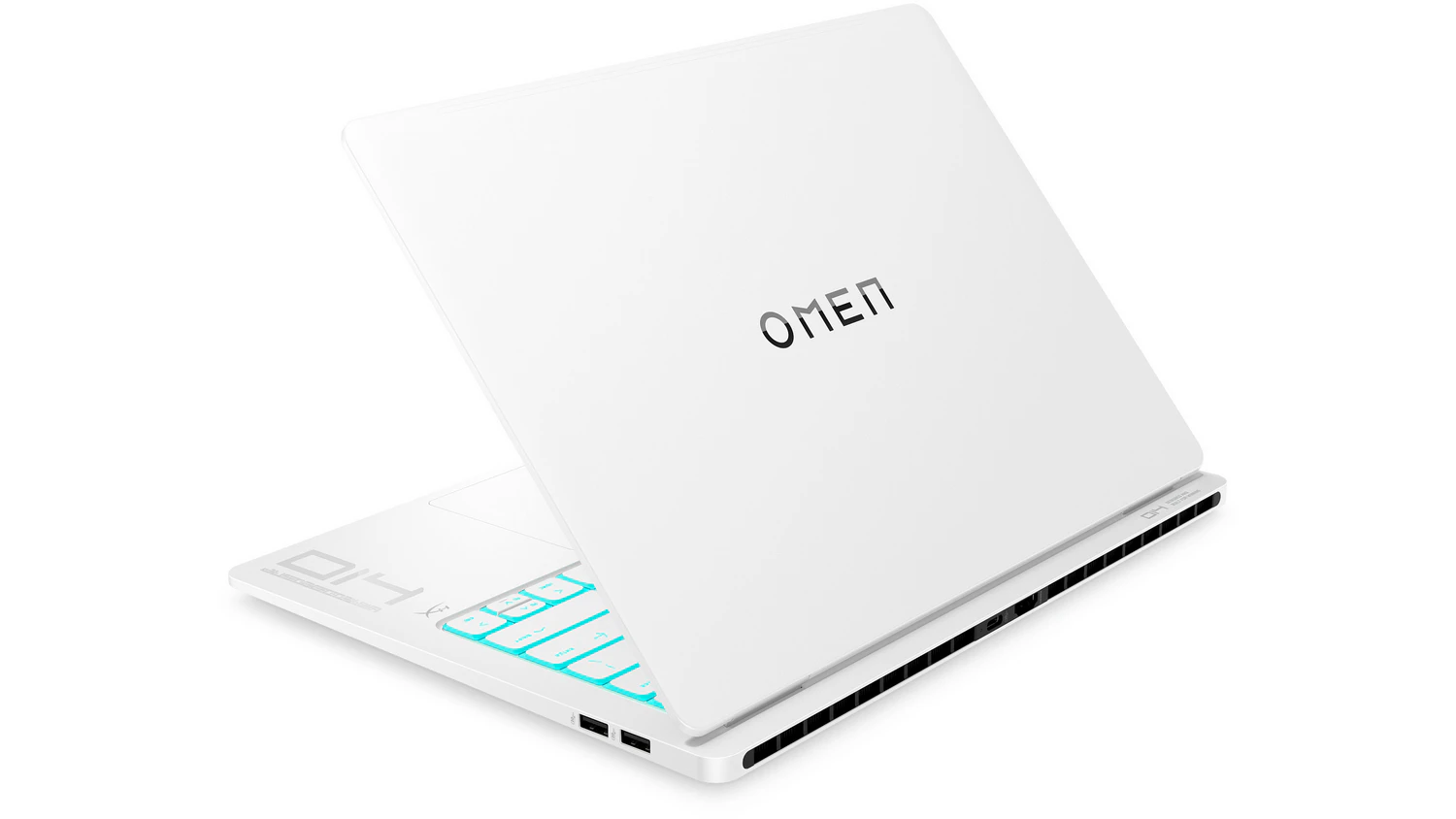 Notebook HP OMEN TRANSCEND 14-fb1072nc biely (C2FD0EA) pohľad zozadu