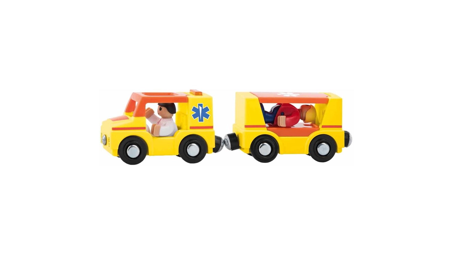 Woody Ambulance k vláčkodráze 4 ks boční pohled
