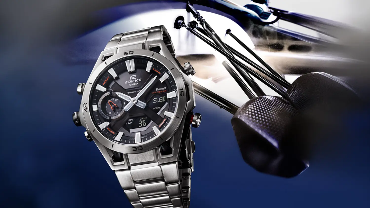 Digit&aacute;lne hodinky Casio EDIFICE ECB-2300DC SOSPENSIONE &ndash; technick&yacute; dizajn