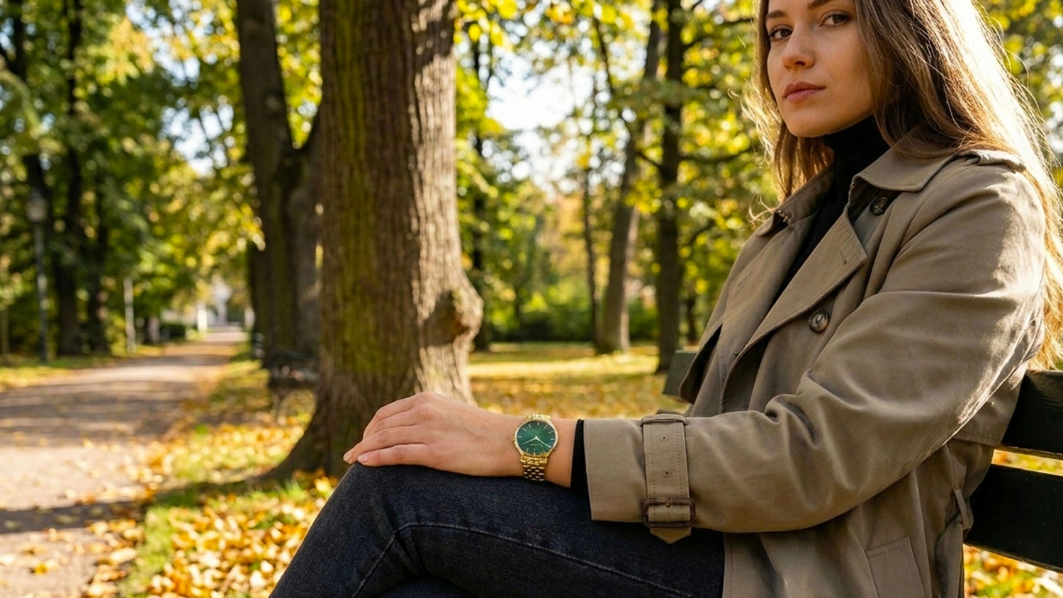 Žena má na ruke náramkové hodinky Gant Park Avenue G127020