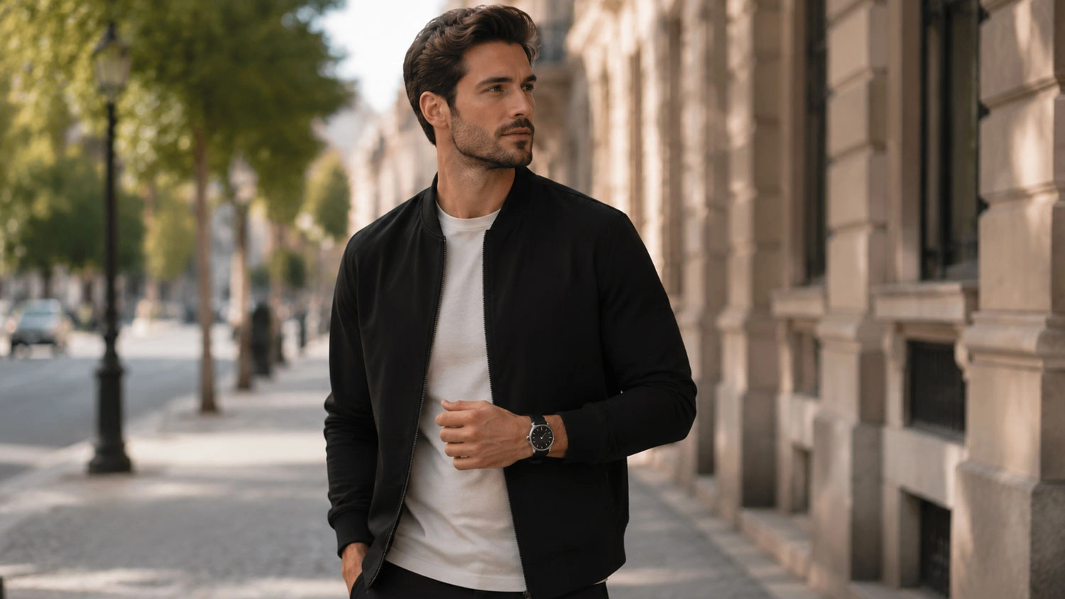 Muž na procházce s hodinkami Lee Cooper LC08248.351