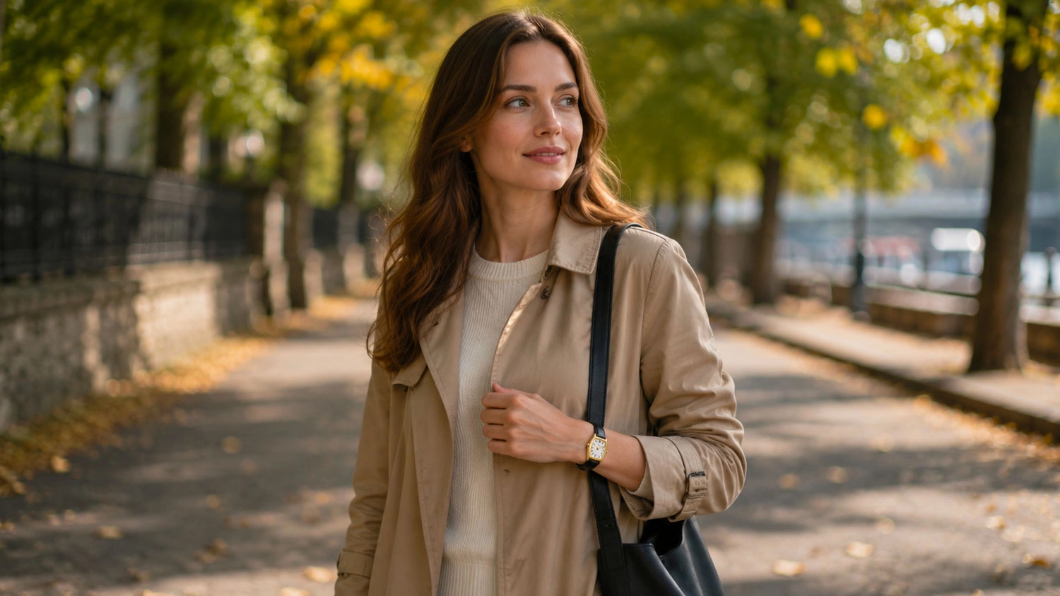 Žena s hodinkami Lee Cooper LC08315.131 na prech&aacute;dzke