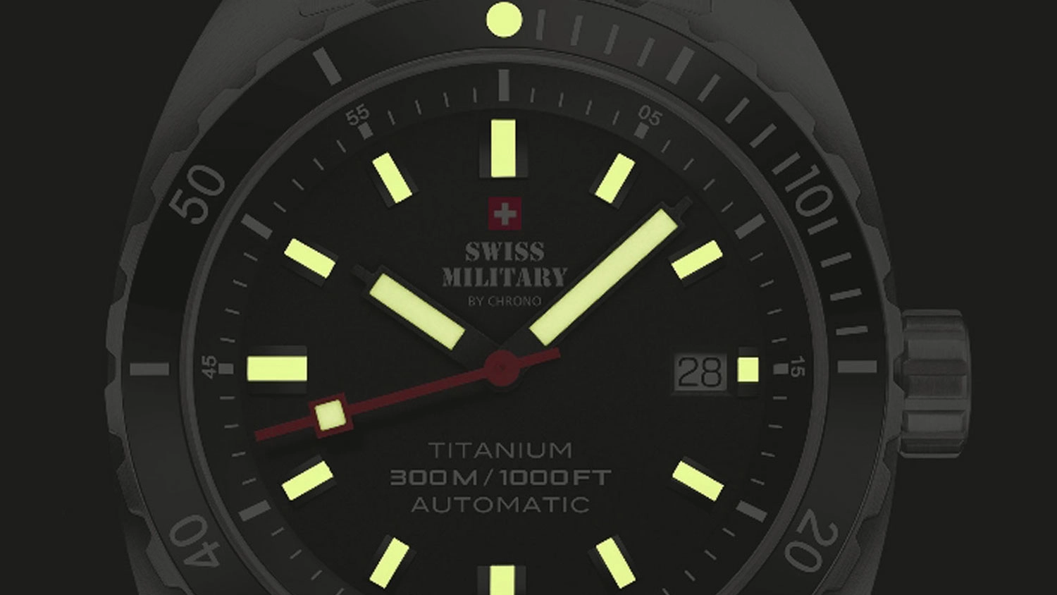 Svítící ručičky hodinek Swiss Military SMA34100