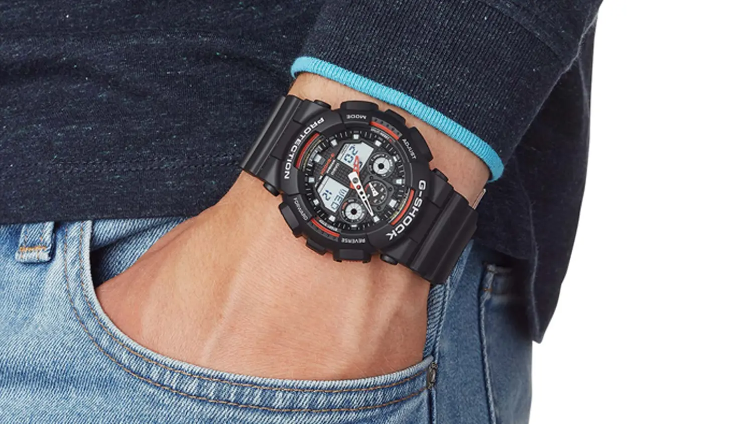 N&aacute;ramkov&eacute; hodinky Casio G-SHOCK GA-100-1A4ER na z&aacute;pěst&iacute;