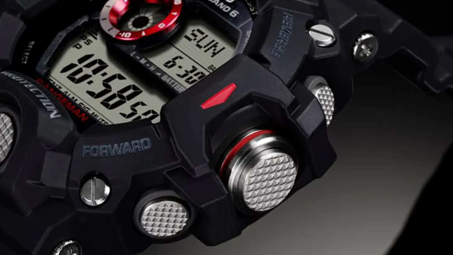 Detail cifern&iacute;ka p&aacute;nskych hodiniek Casio GW-9400-1ER G-SHOCK PRO