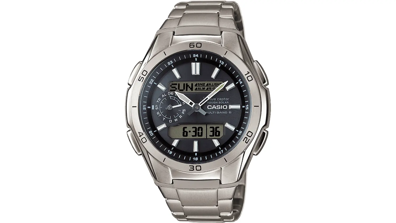Pohled zepředu na hodinky Casio WVA-M650TD-1AER