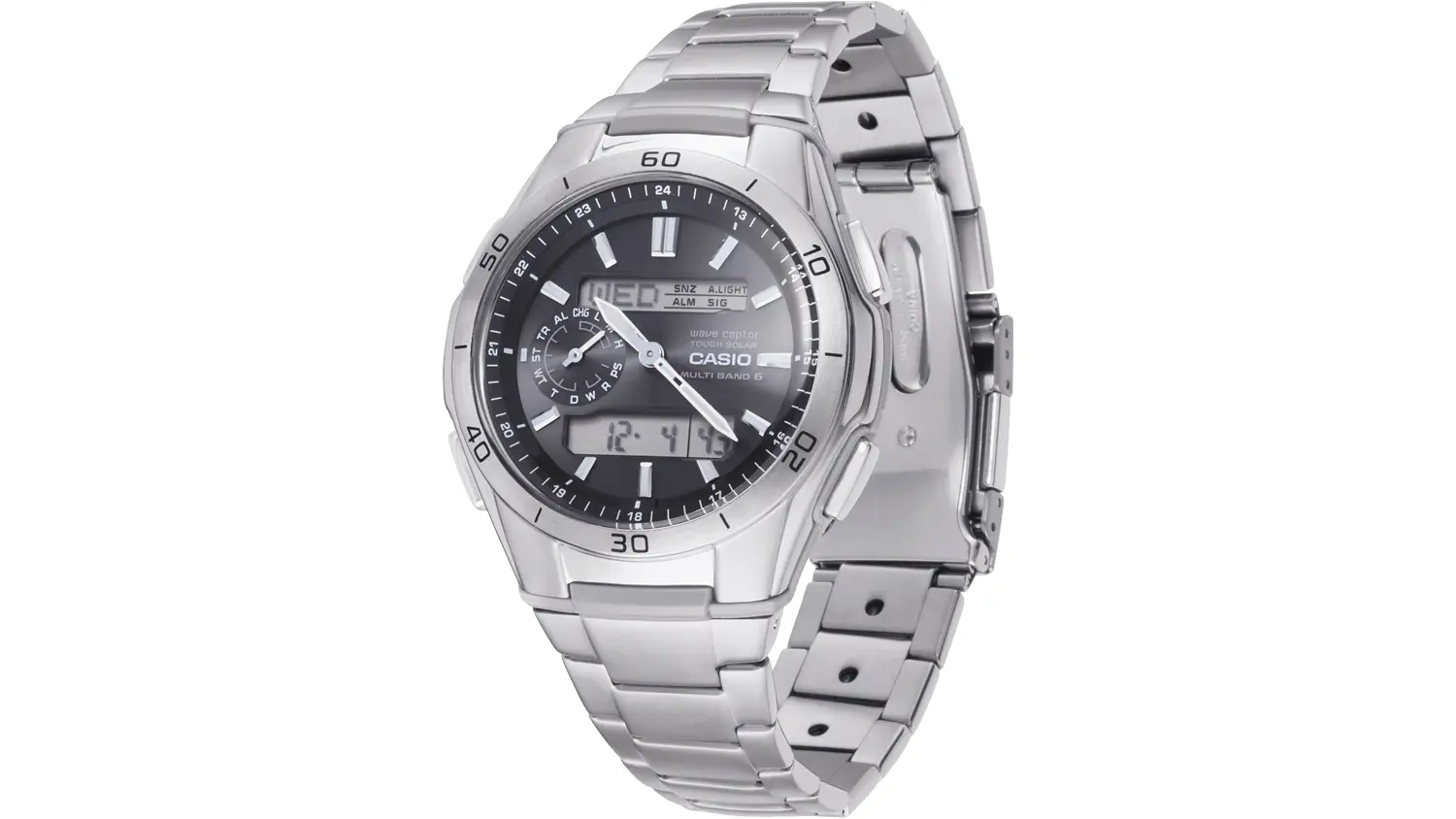 Hodinky Casio WVA-M650TD-1AER z boku s řemínkem
