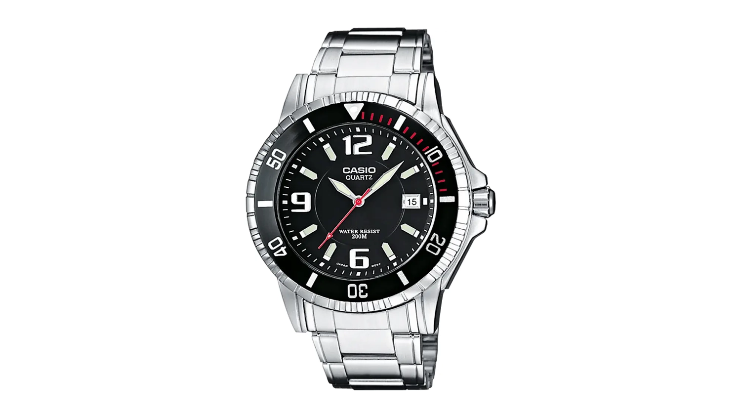 P&aacute;nsk&eacute; n&aacute;ramkov&eacute; hodinky Casio MTD-1053D-1AVES pohľad zpredu