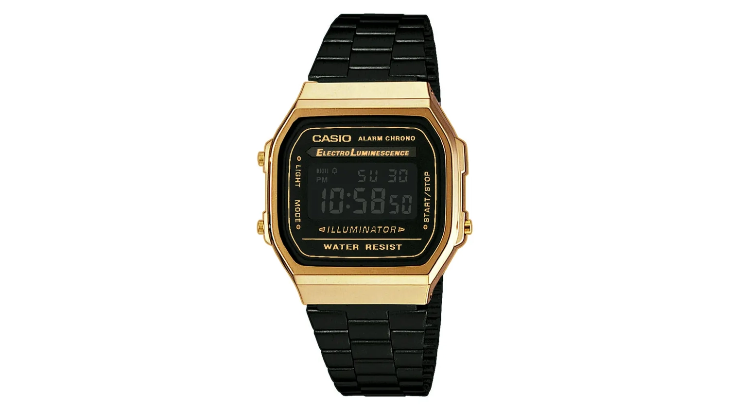 Unisex náramkové hodinky Casio A168WEGB-1BEF Vintage Iconic přední pohled