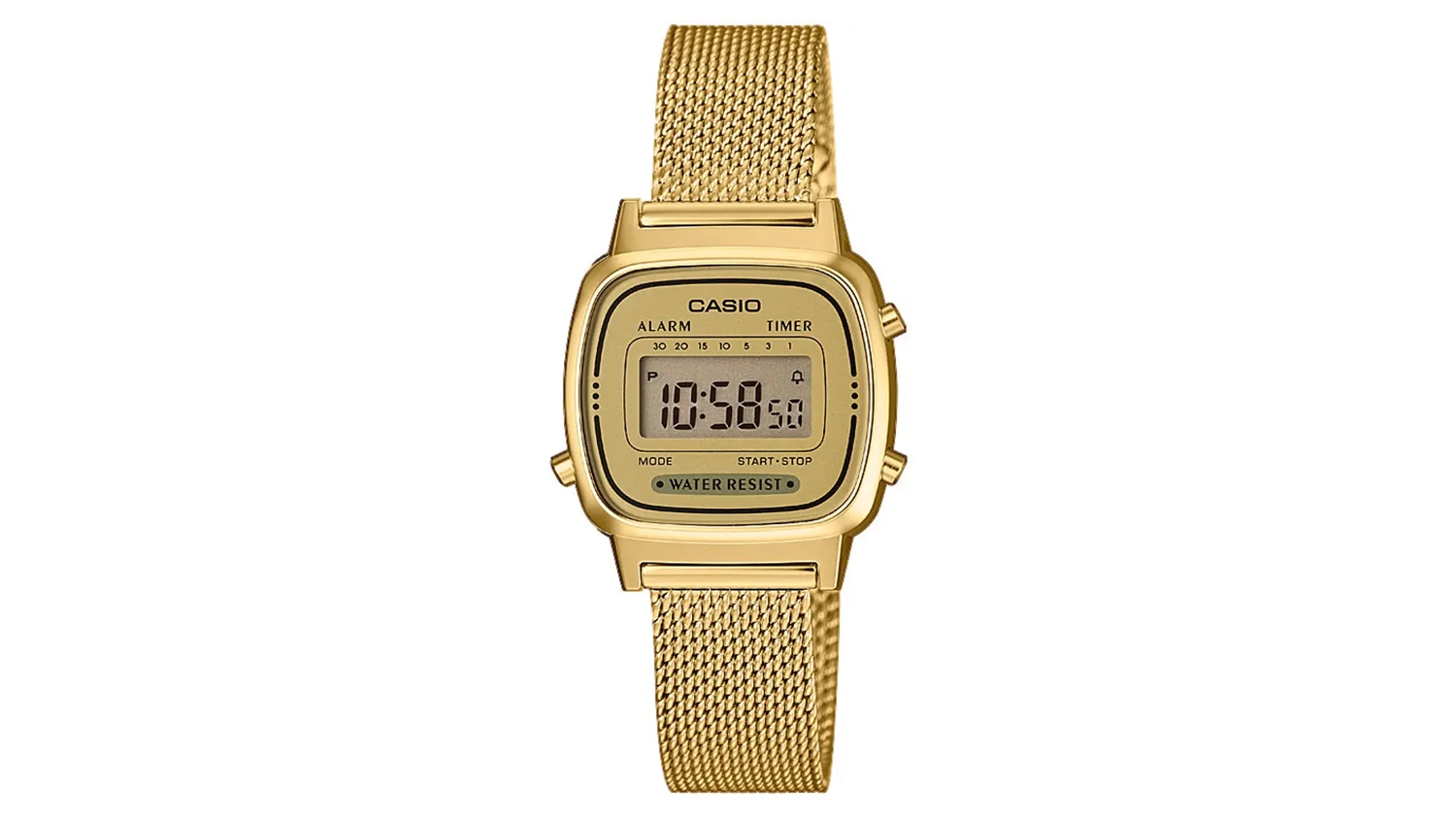 Dámské náramkové hodinky Casio LA670WEMY-9EF Vintage zlaté pohľad zpredu
