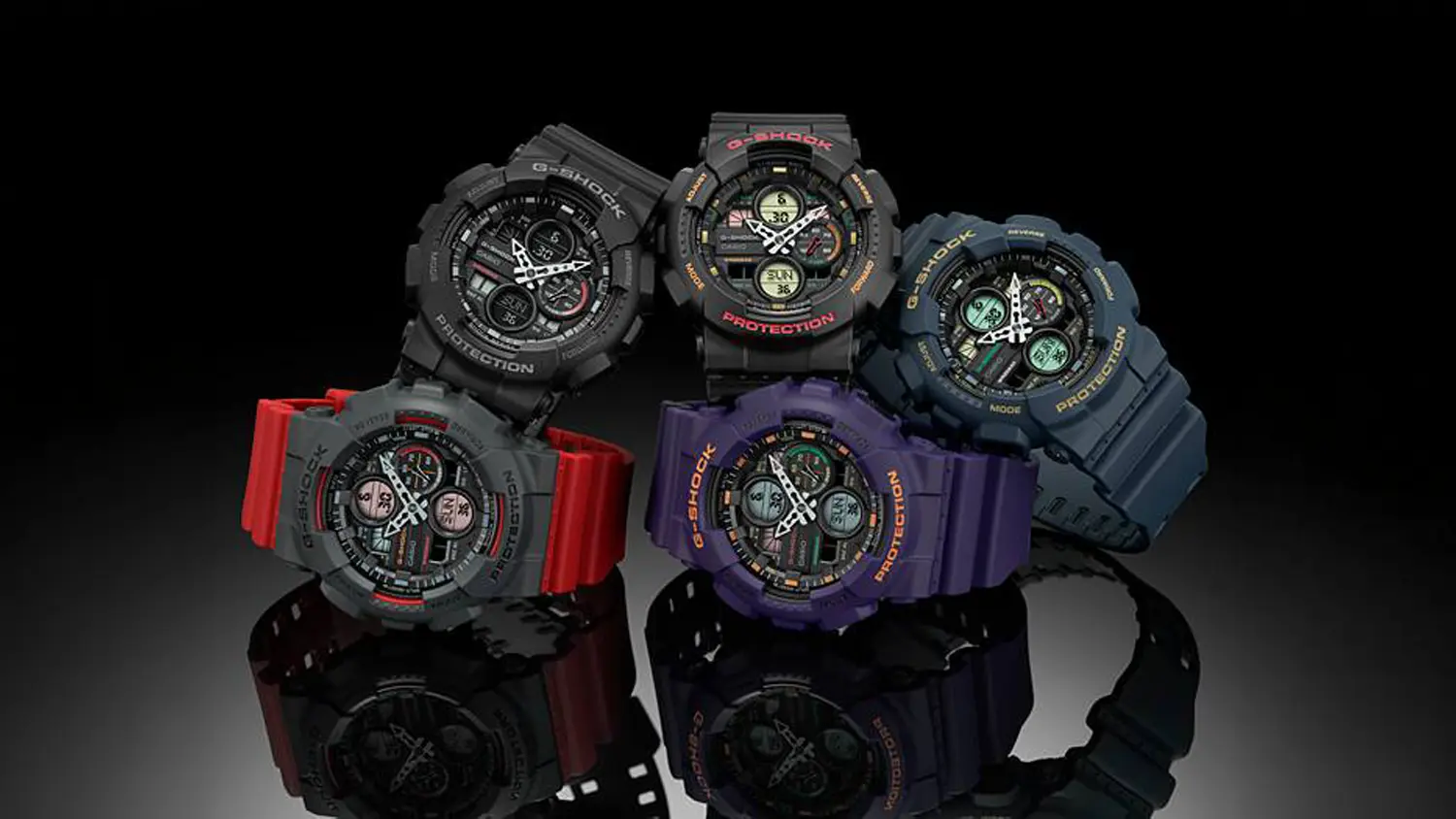 Barevn&eacute; verze hodinek Casio G-SHOCK GA-140-6AER