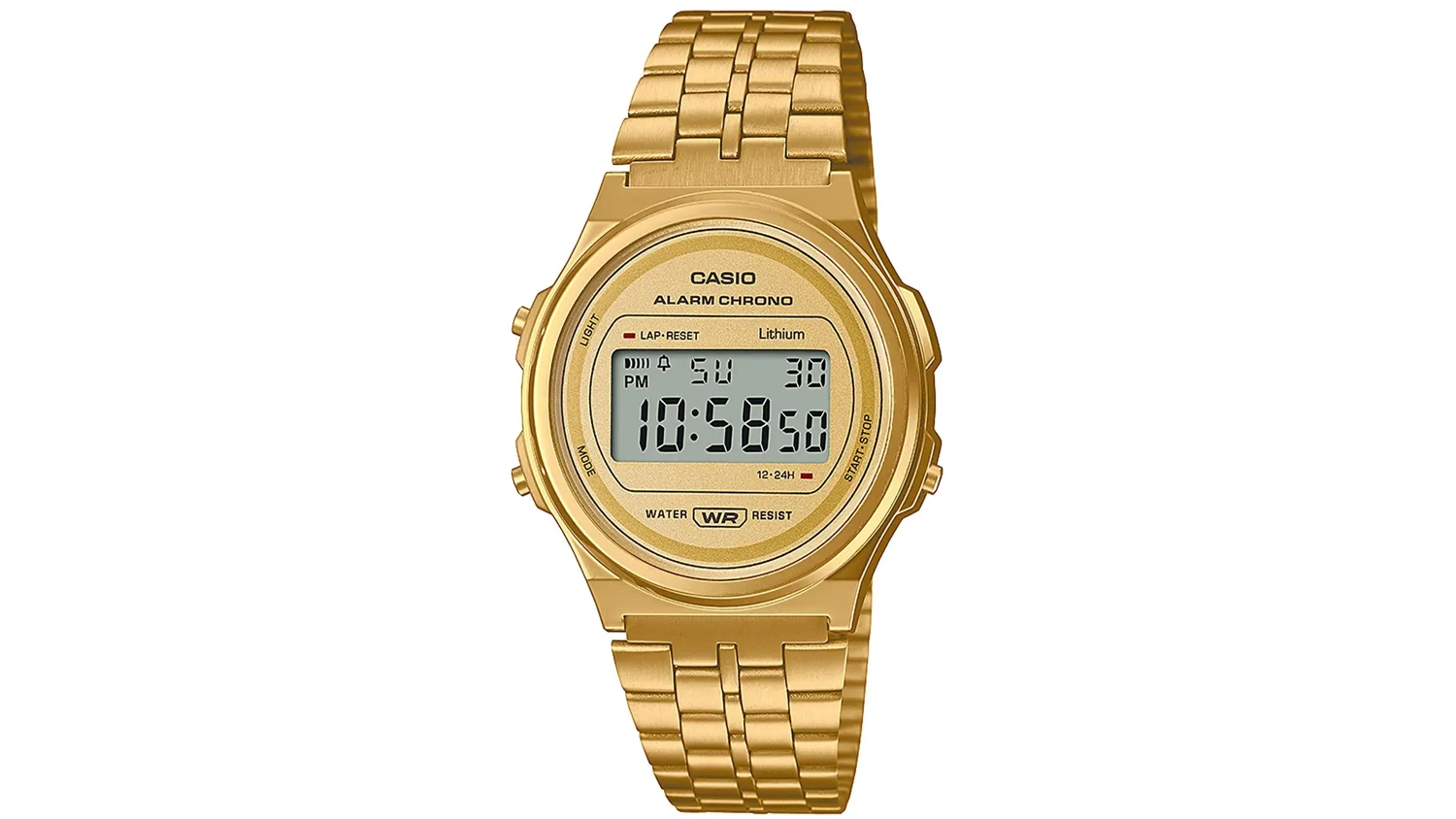 Unisex n&aacute;ramkov&eacute; hodinky Casio A171WEG-9AEF Vintage předn&iacute; pohled