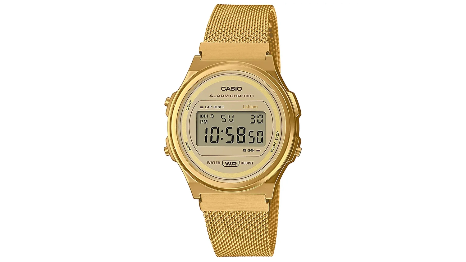 Unisex n&aacute;ramkov&eacute; hodinky Casio A171WEMG-9AEF Vintage předn&iacute; pohled