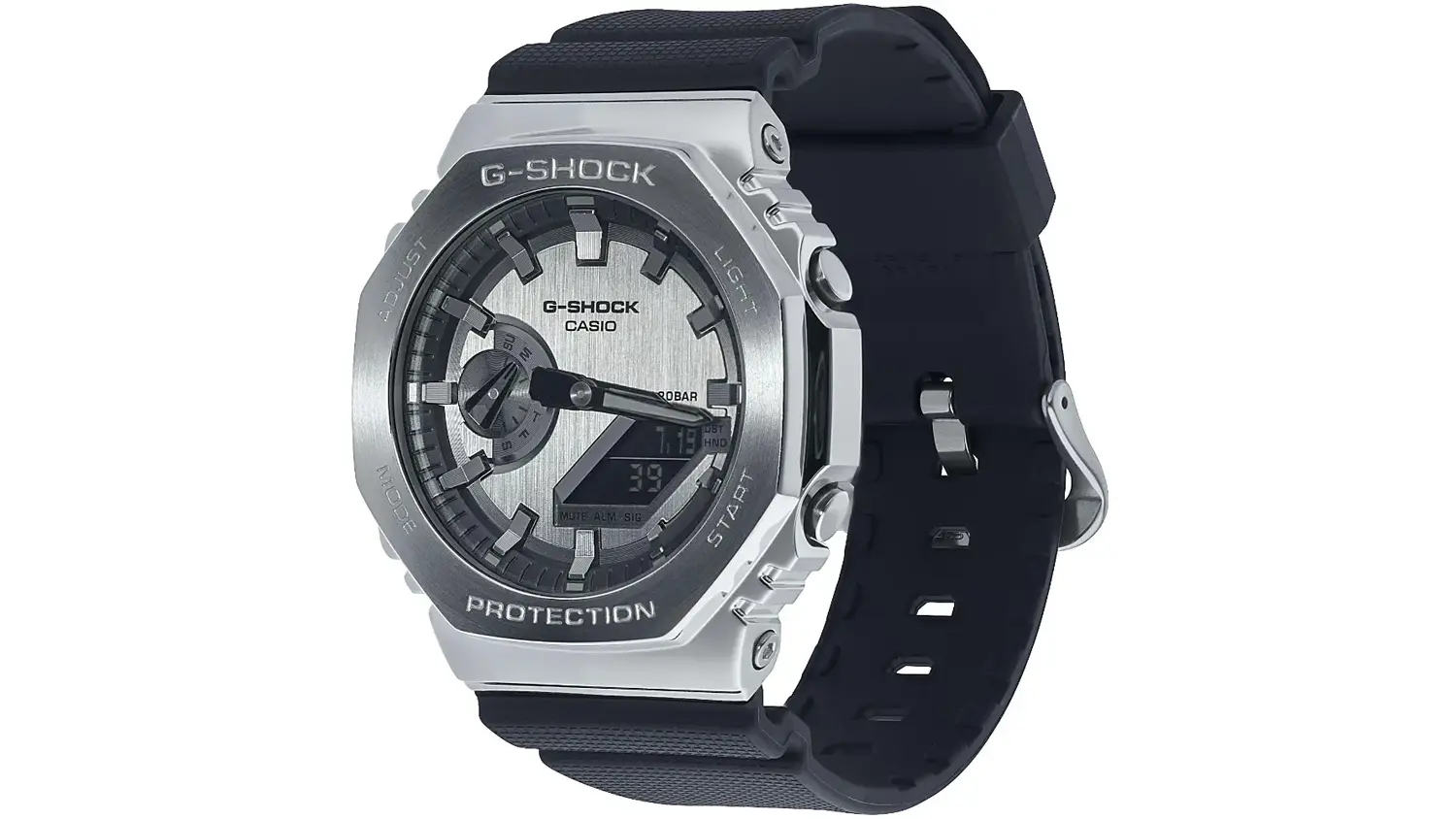 N&aacute;ramkov&eacute; hodinky Casio G-SHOCK GM-2100-1AER pohľad zo strany