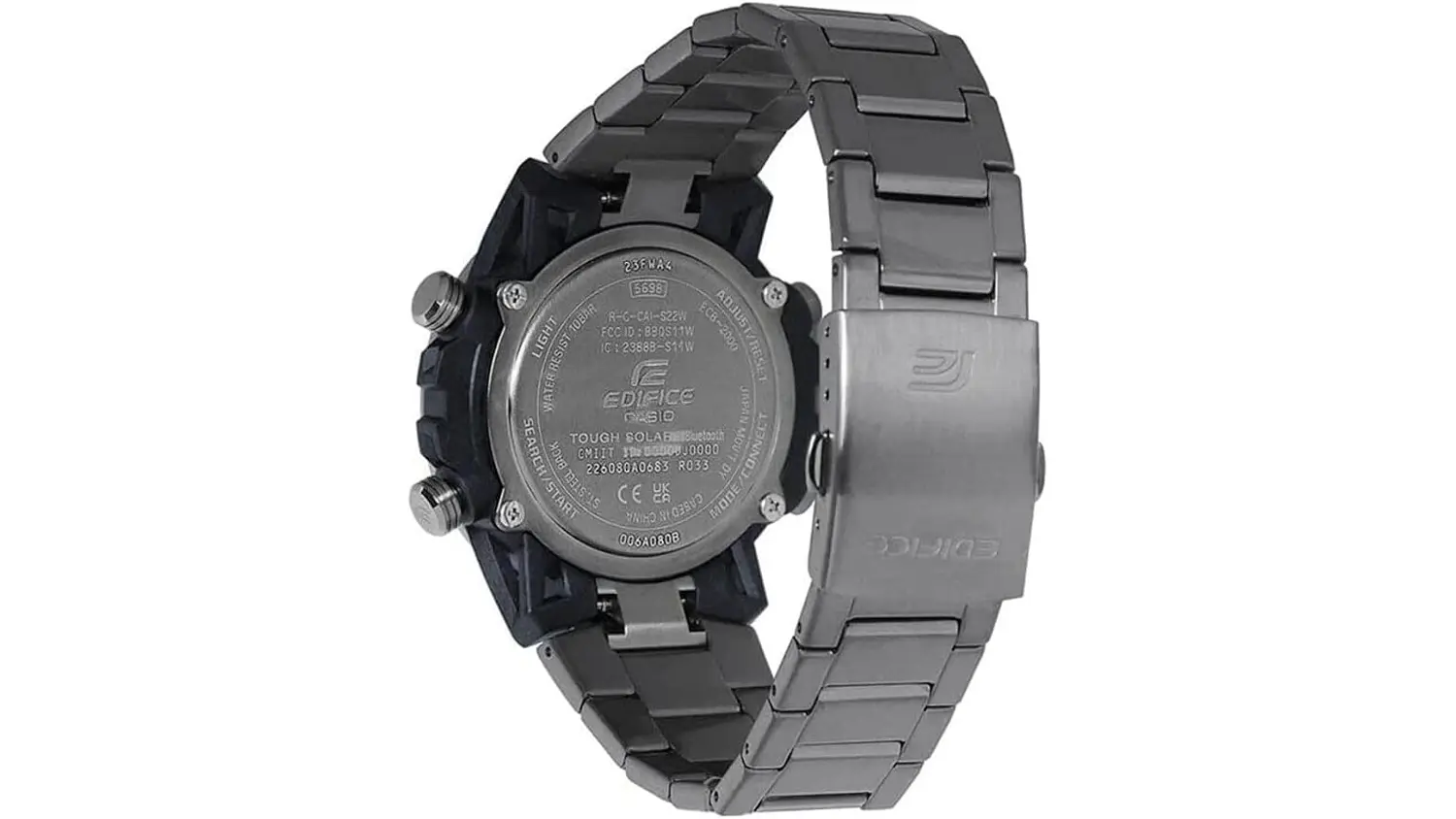 Pánske náramkové hodinky Casio EDIFICE ECB-2000DC-1AEFS z pohľadu zozadu.