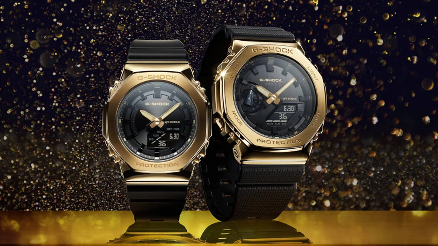 Dvoje hodinky Casio G-SHOCK GM-2100G-1A9ER vystaven&eacute;