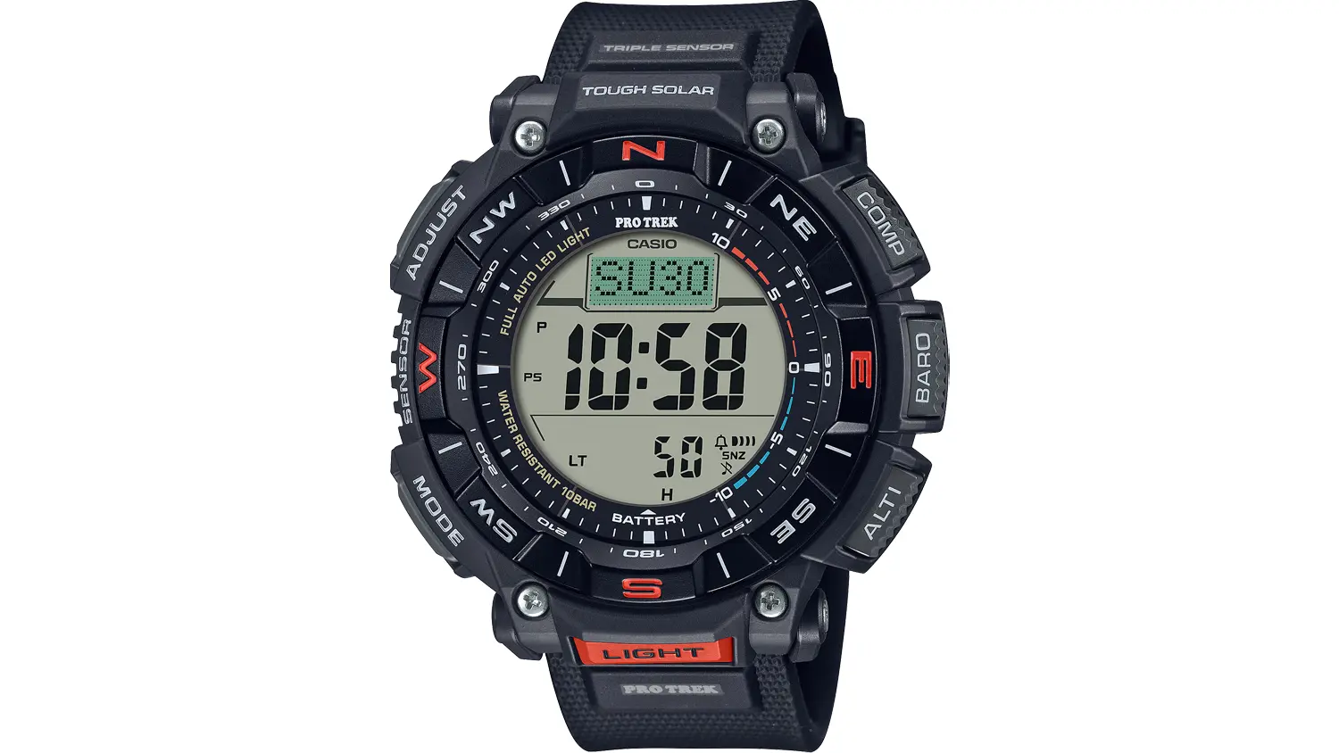 Pohled na hodinky Casio PRO TREK PRG-340-1ER zepředu