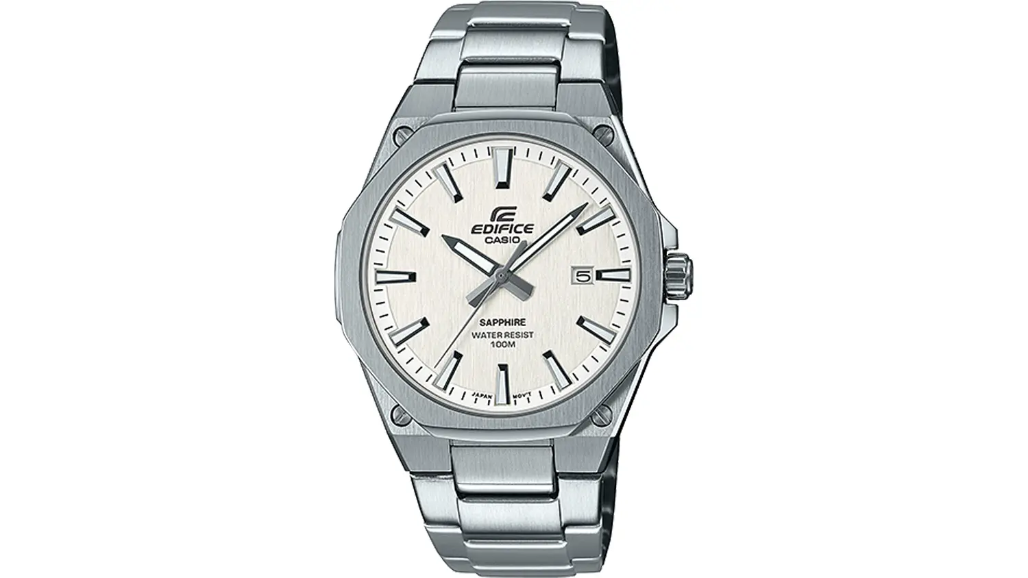 Pohľad na predn&uacute; časť hodiniek Casio EFR-S108D-7AVUEF