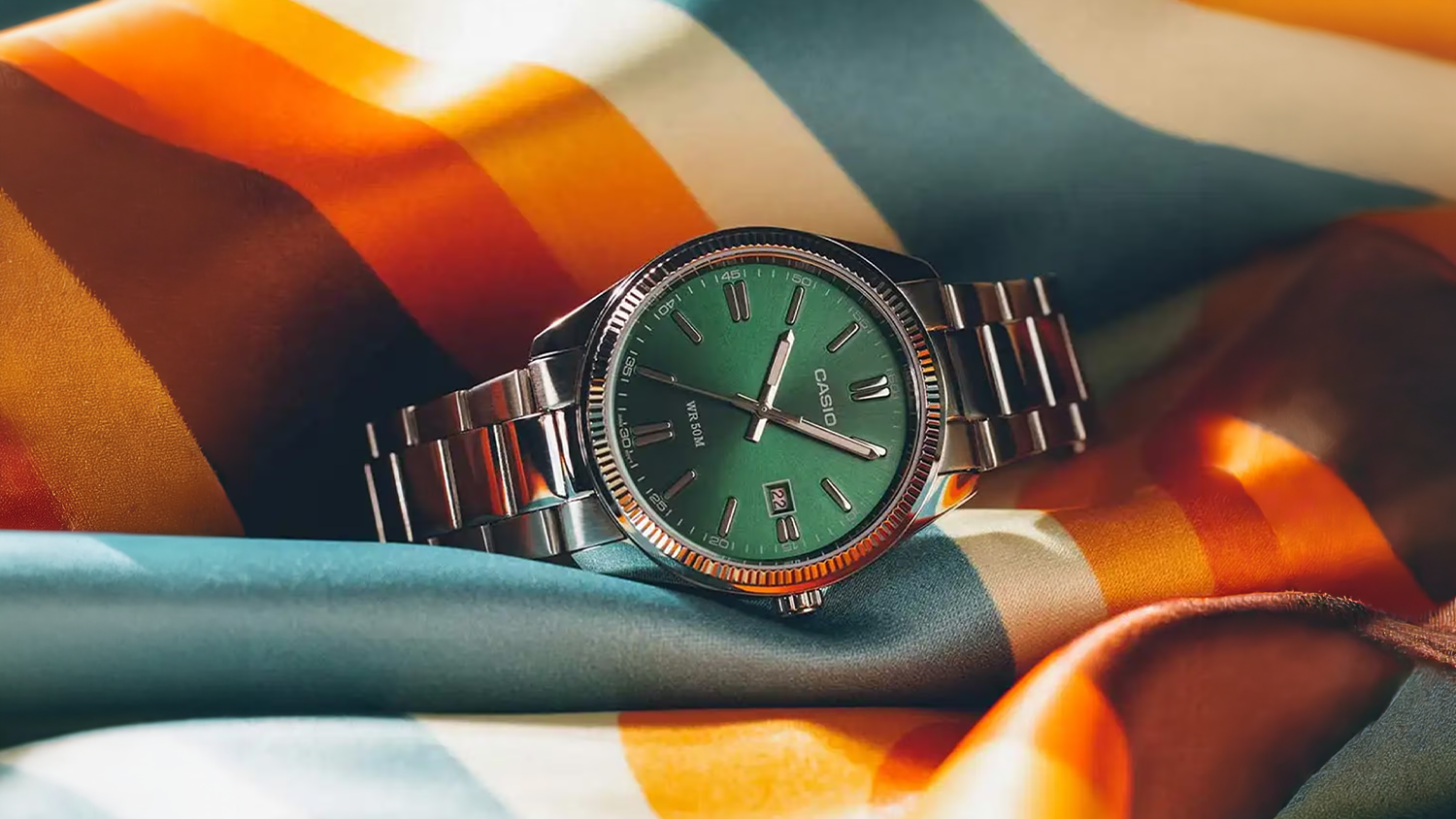 MHodinky Casio MTP-1302PD-3AVEF na látke