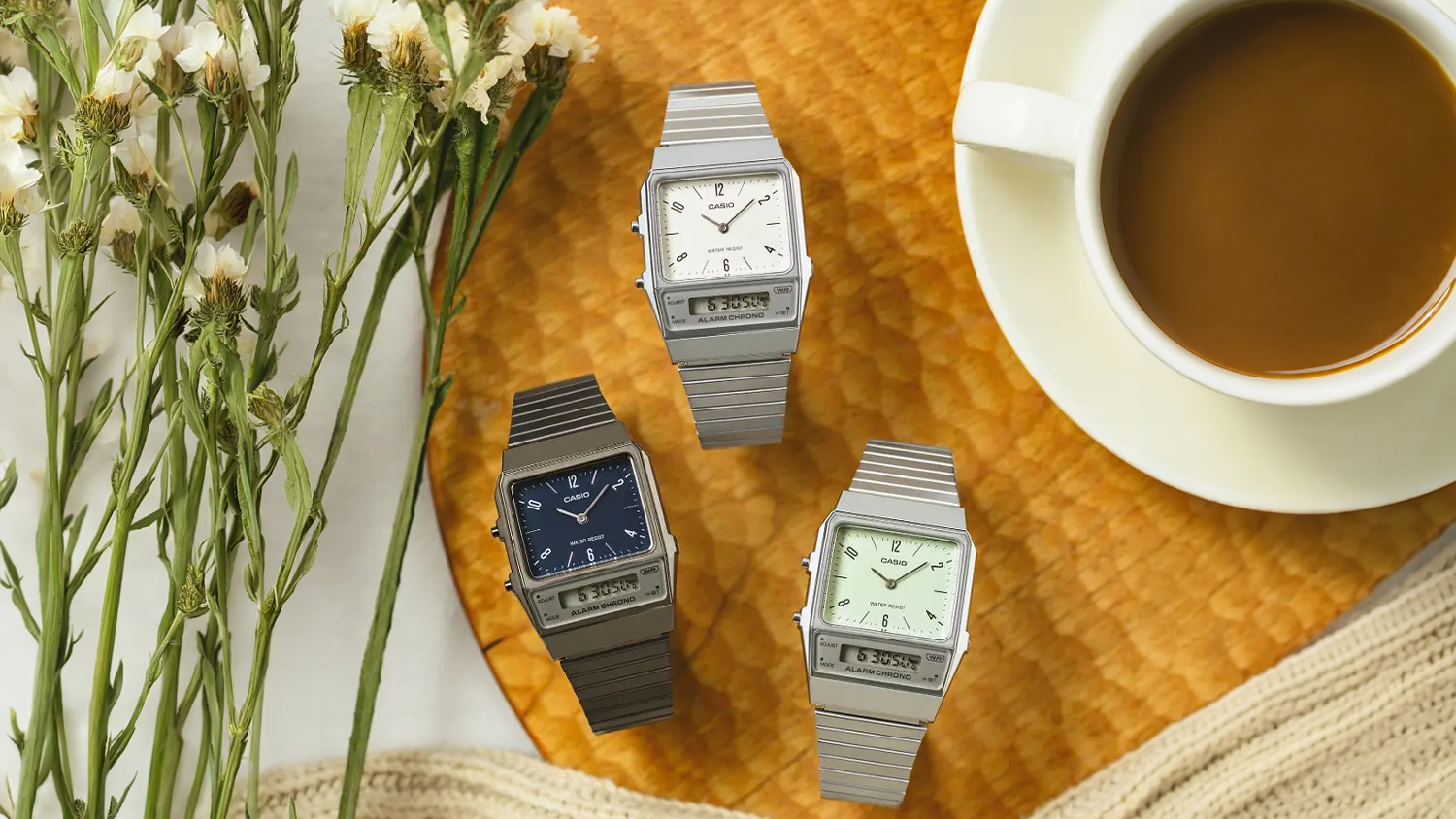 Farebn&eacute; varianty hodiniek Casio AQ-800EB