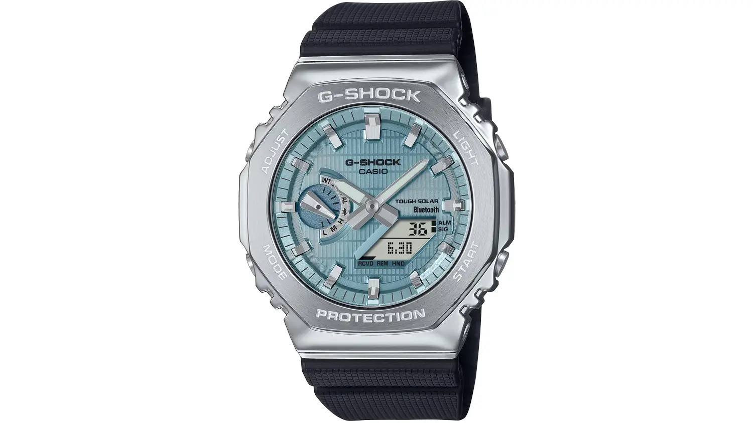 Hodinky Casio GBM-2100A-1A2ER na bielom pozad&iacute;