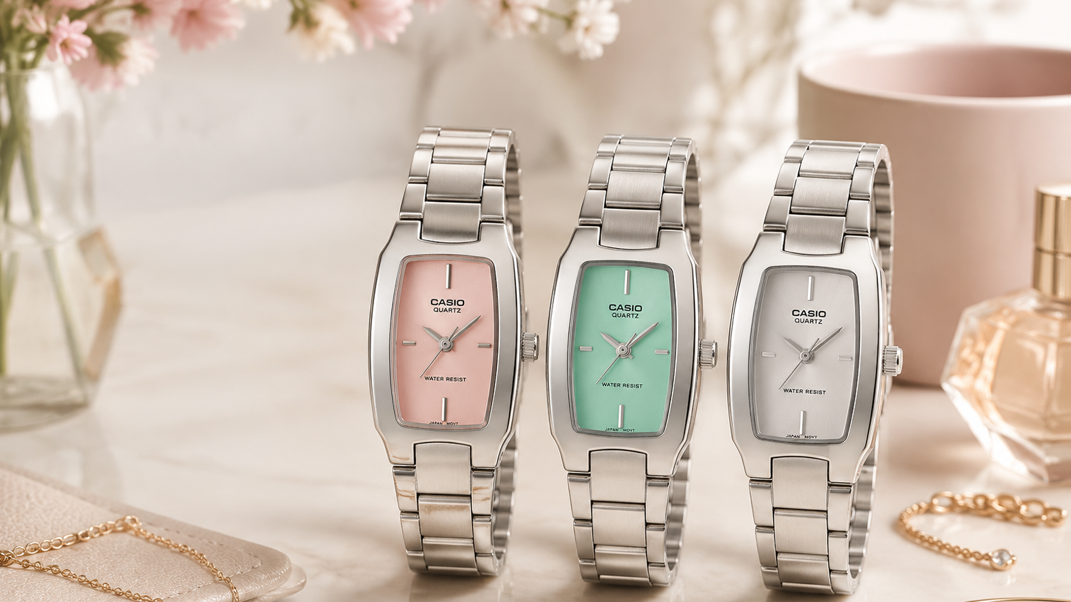 Dámske náramkové hodinky Casio LTP-1165PA farebné varianty