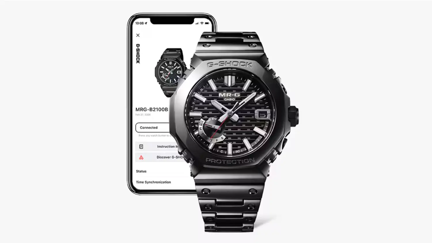 Ovl&aacute;danie hodiniek Casio MRG-B2100B-1ADR G-SHOCK cez&nbsp;mobiln&uacute; aplik&aacute;ciu