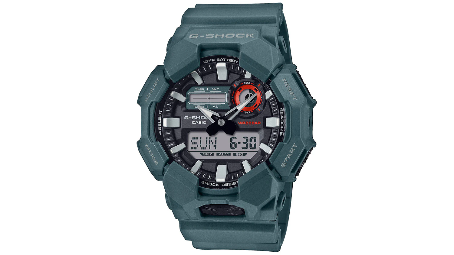 P&aacute;nske hodinky Casio GA-010-2AER G-SHOCK pohľad z predu
