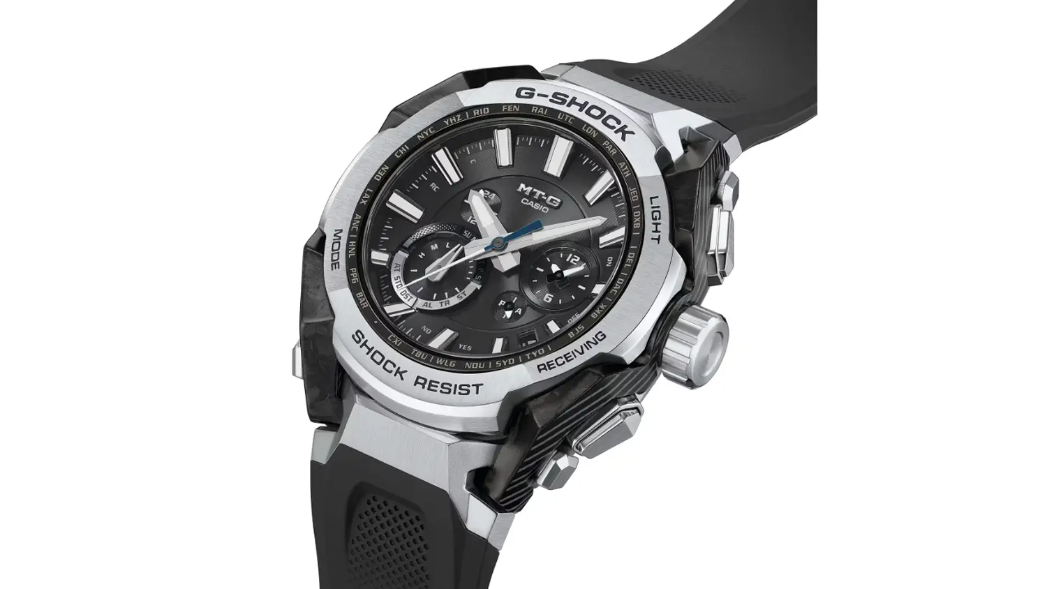 Detail na cifern&iacute;k hodiniek Casio MTG-B4000-1AER G-SHOCK