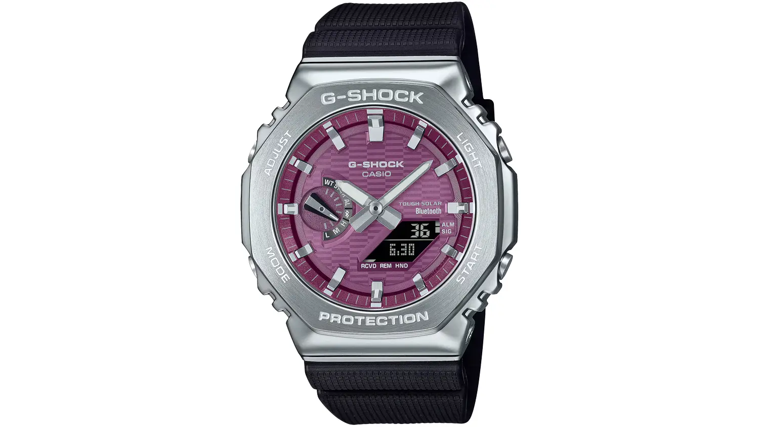 Hodinky Casio GBM-2100A-4BER na bielom pozad&iacute;