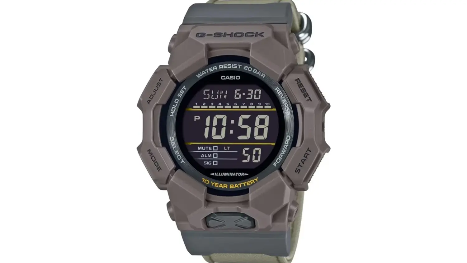 Displej n&aacute;ramkov&yacute;ch hodinek Casio G-SHOCK GD-010CE-5ER