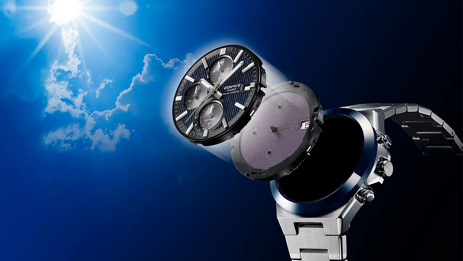 Solární napájení hodinek Casio EFS-S650D-2AEF