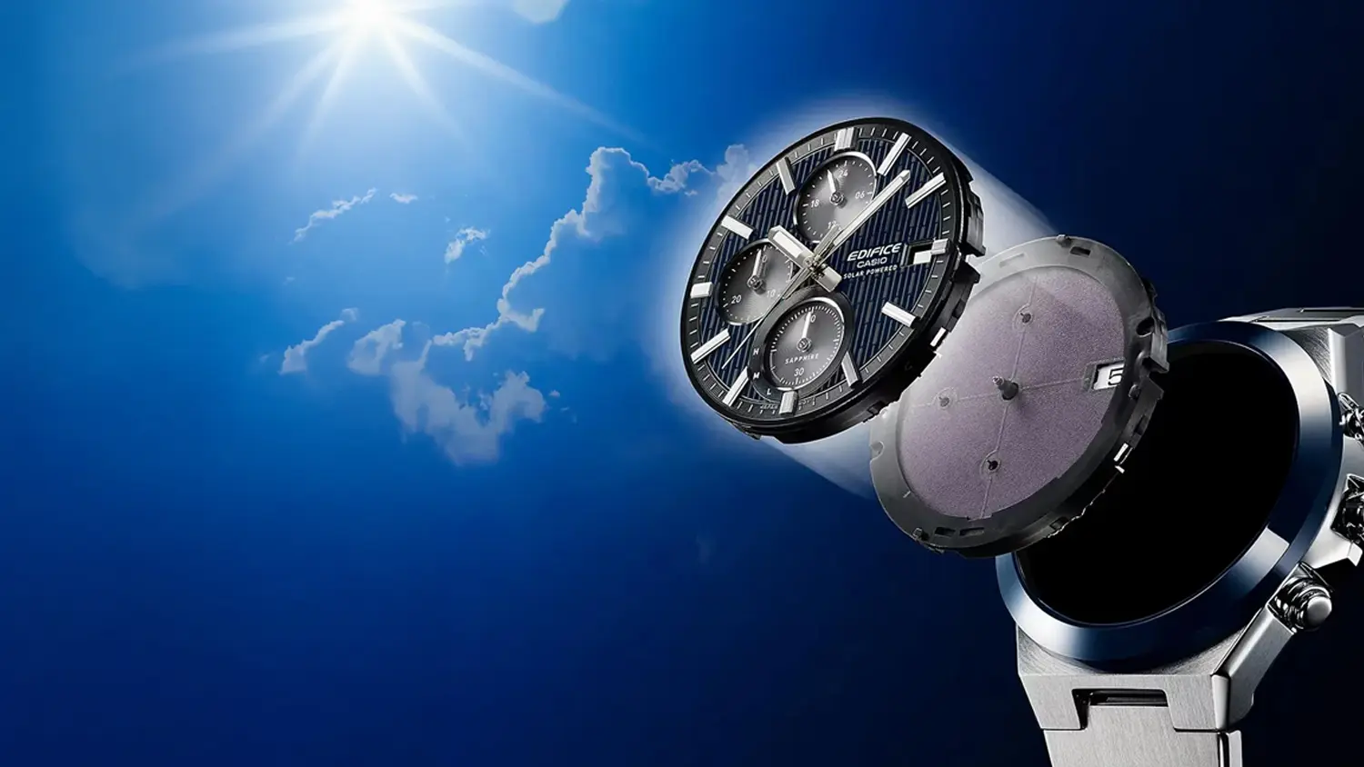 Solárne napájanie hodiniek Casio