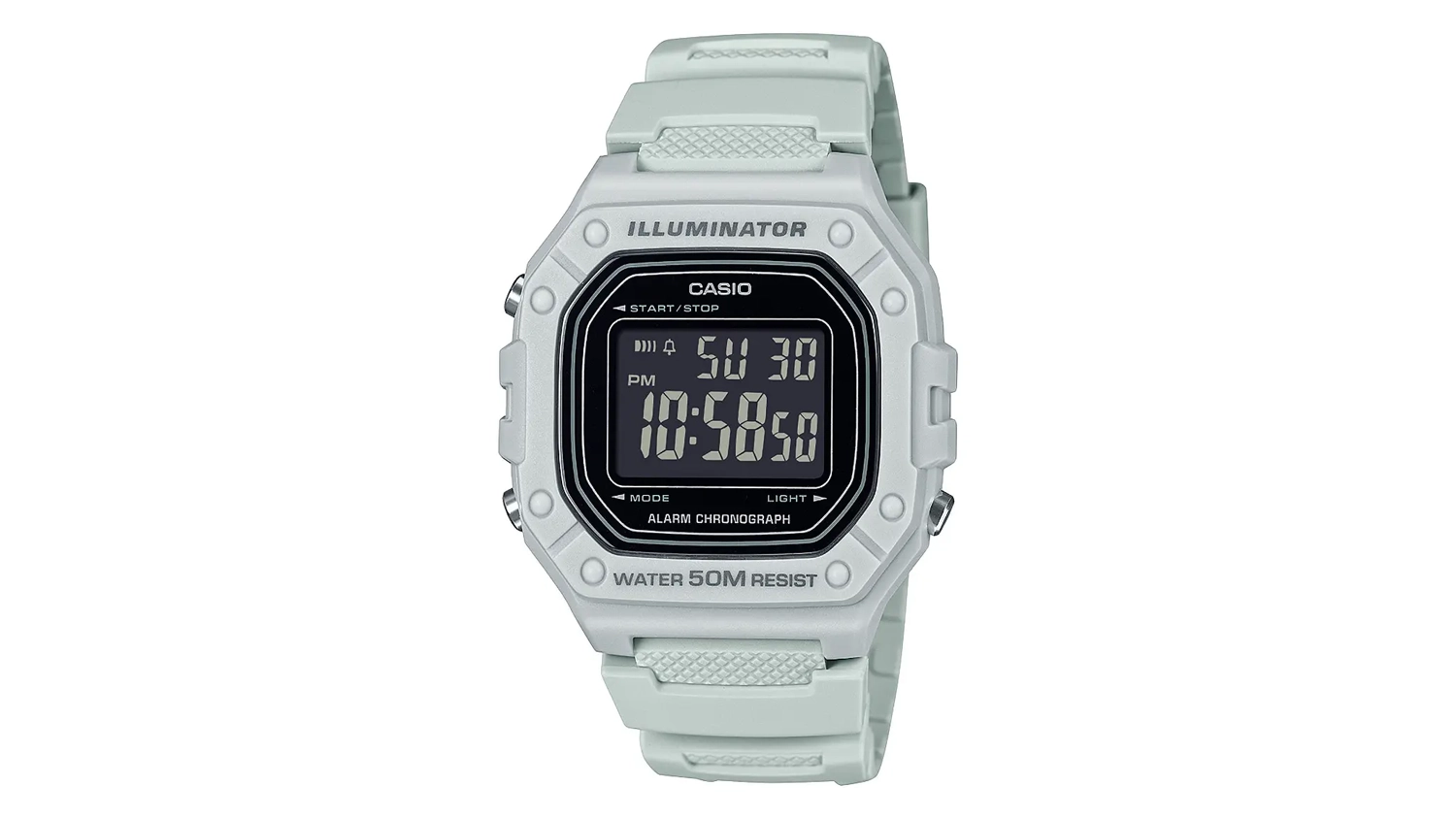 Náramkové hodinky Casio W-218H-8BVEF šedé přední pohled